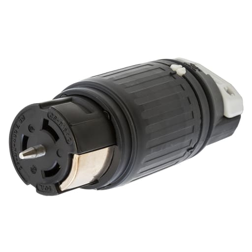 Hubbell Wiring Device - Hubbell CS8164-C 50A 3Ph 480V AC Twist-Lock Black Nylon Connector Body