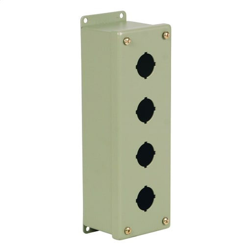 Wiegmann - Wiegmann PB2 3.25 x 5.75 x 2.81 Inch Gray 14 Gauge Steel NEMA 12/13 Standard Push Button Enclosure