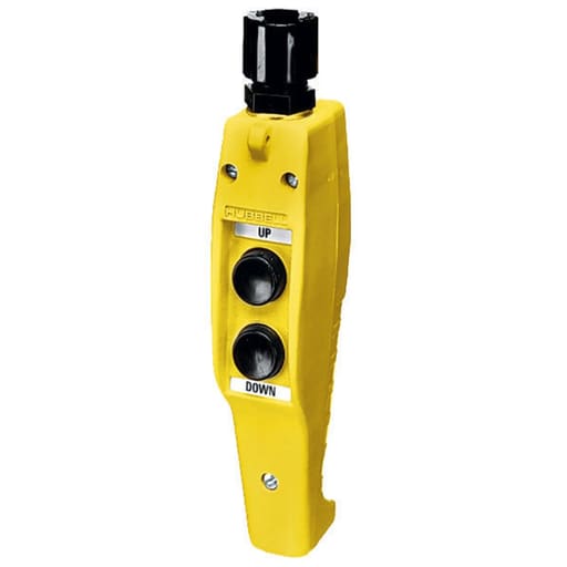 Hubbell Wiring Device - Hubbell CPB22 2-Button 2-Speed NEMA 4X Compact Pendant Push Button Station