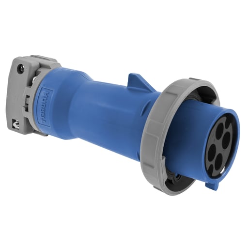Hubbell Wiring Device - Hubbell HBL4100P9WR Pin & Sleeve Male Mating Plug, Reverse Service, 100A 3P4W, 3ø 240V, IP68, IP69K