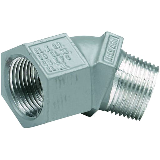 Killark - Hubbell Electrical Systems MF-45-2M 3/4 Inch Zinc Plated Iron Male to Female 45 Degrees Conduit Elbow