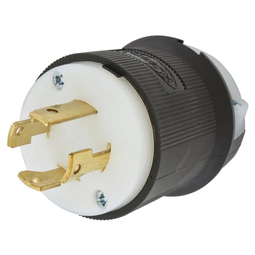 Hubbell Wiring Device - Hubbell HBL2721 30A 3Ph 250V AC Twist-Lock INSULGRIP Black Nylon Plug