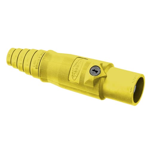 Hubbell Wiring Device - Hubbell HBL400MY Single Pole, 400A Male Plug, YELLOW