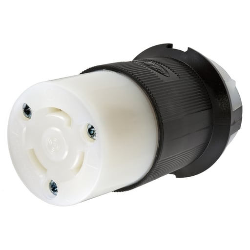 Hubbell Wiring Device - Hubbell HBL2613 30A 125V Twist-Lock INSULGRIP Black Nylon Connector Body