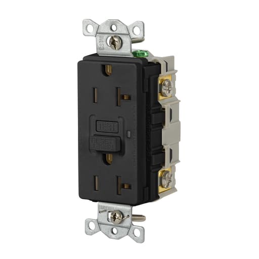 Hubbell Wiring Device - HWDK GFR20BLK 20A 125VAC COMM GFR B
