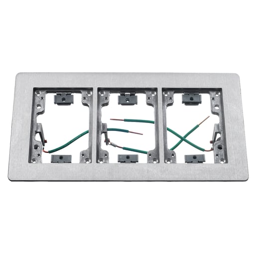 Hubbell Wiring Device - Hubbell SA3085W 3-Gang 6 x 11.34 Inch Aluminum Rectangular Floor Box Flange
