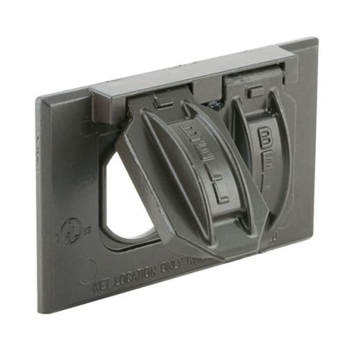 Raco Manufacturing - Bell 5180-7 1-Gang Horizontal Weatherproof Cover, Duplex, Bronze, Carded