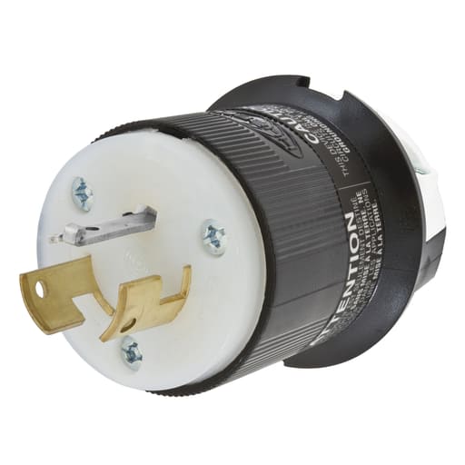 Hubbell 20-Amp-Volt Black/White 3-Wire Plug Hubbell 20-Amp-Volt Black/White 3-Wire Plug