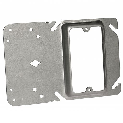 Raco Manufacturing - Raco 768B 4 Inch 5/8 Inch Raised Steel 1-Device Square Box Stud Mount Mud Ring