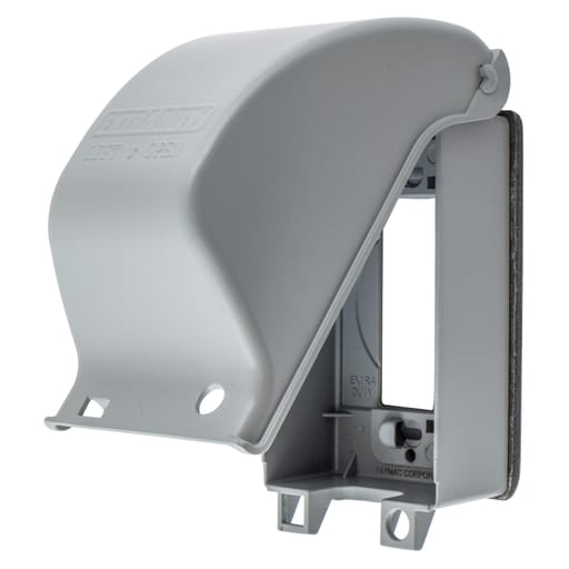 Hubbell Wiring Device - Hubbell WP26E 1-Gang Gray Cast Aluminum Vertical Mount Extra Duty Metallic GFCI Cover
