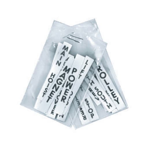 Hubbell Wiring Device - Hubbell PBSLPBUTTON STATION, LABEL PACK