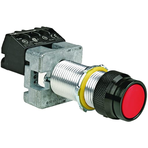 Killark - Killark GO1-RX2B N34 G Series - Aluminum Long Momentary Contact Single Push Button Operator -Red Button With "Start"/"Stop" Nameplate - 1NC Contact Rating
