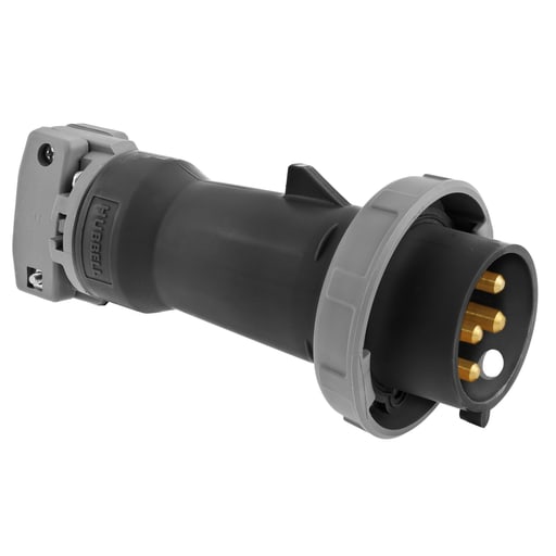 Hubbell Wiring Device - Hubbell HBL4100P5W Pin & Sleeve Male Mating Plug, 100A 3P4W, 3ø 600V, IP68, IP69K