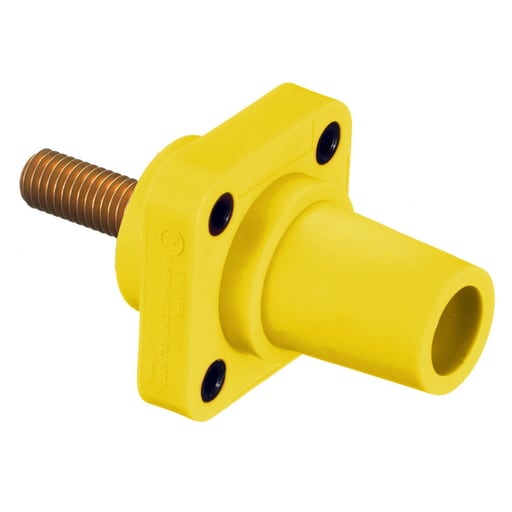 Hubbell - Hubbell HBLFRSCY Single Pole, 300/400A FeMale STUD RECEP, YL, TH