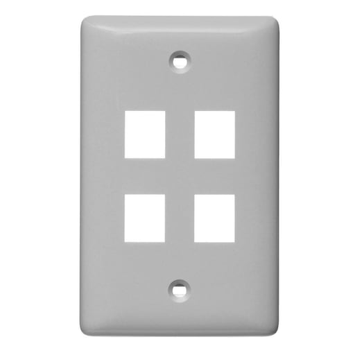 Hubbell Wiring Device - HPW NSP14GY PLATE, WALL,LABEL-LESS,