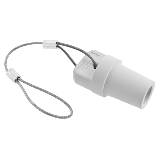 Hubbell - Hubbell HBLMCAPW Single Pole, Male CAP, WHITE