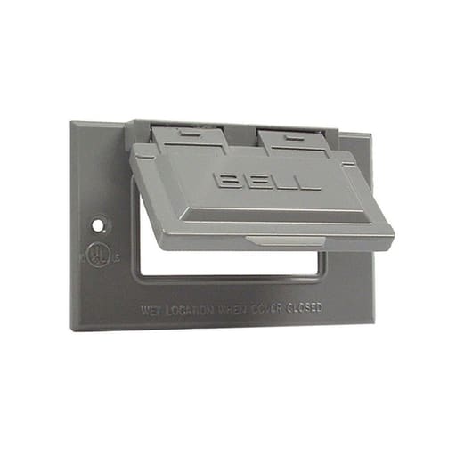 Raco Manufacturing - Raco 5101-0 Single Gang Weatherproof Cover - Horizontal GFCI