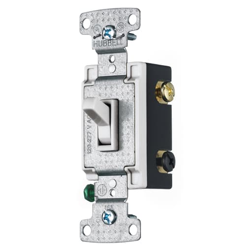 Hubbell Wiring Device - Hubbell RS415W 15 Amp 120 VAC 4-Way White Toggle Switch
