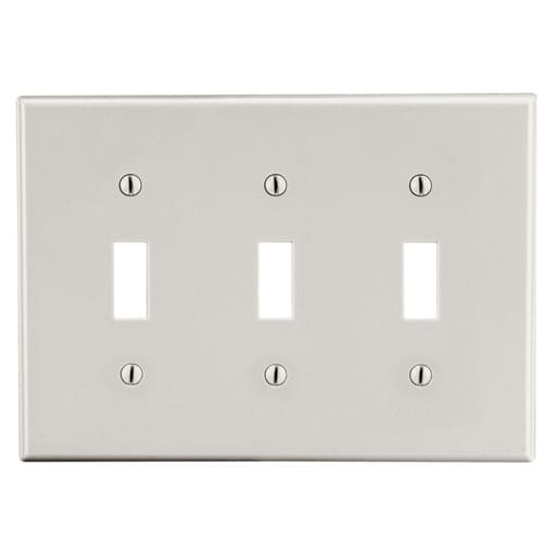 Hubbell Wiring Device - HWDK P3LA WALLPLATE, 3-G, 3) TOG, L