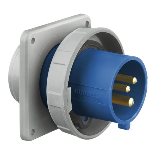Hubbell Wiring Device - HCI HBL320B6W INLET,2P3W,20A 250V/1