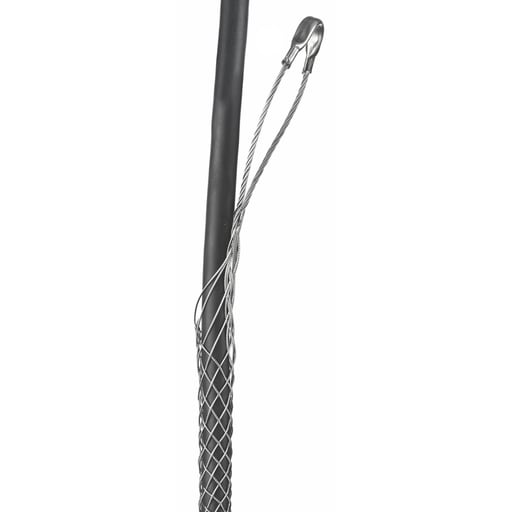 Hubbell Wiring Device - Hubbell / Kellems 02402045 Support Grip, Offset Eye, Single Weave, Split Mesh, Lace Closing, Stainless Steel, 2.00" - 2.49"