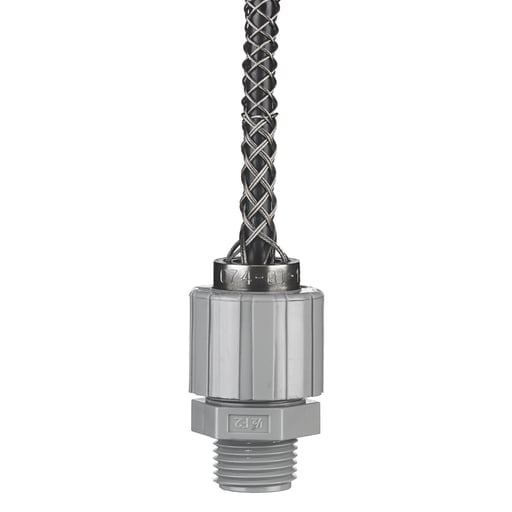 Hubbell Wiring Device - Hubbell / Kellems 074011341 Deluxe Cord Grip, Straight Male, Non-Metallic, .625-.750", 1" with Mesh