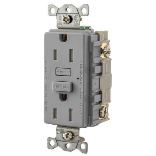 Hubbell Wiring Device - HWDK GFT15GY 15A HUBBELL PRO GFR TR