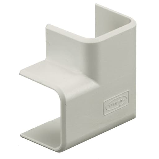 Hubbell Wiring Device - Hubbell PT1FE PT1 PremiseTrak® Non-Metallic Raceway Flat Elbow (Cover Only), Office White