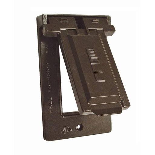Raco Manufacturing - Bell 5103-7 1-Gang Weatherproof Cover, Vertical, GFCI, Bronze, Carded