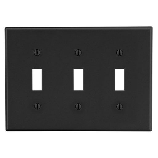 Hubbell Wiring Device - HWDK P3BK WALLPLATE, 3-G, 3) TOG, B