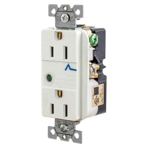 Hubbell Wiring Device - HWDK HBL5260WSA DUP SPD RCPT, 15A 1