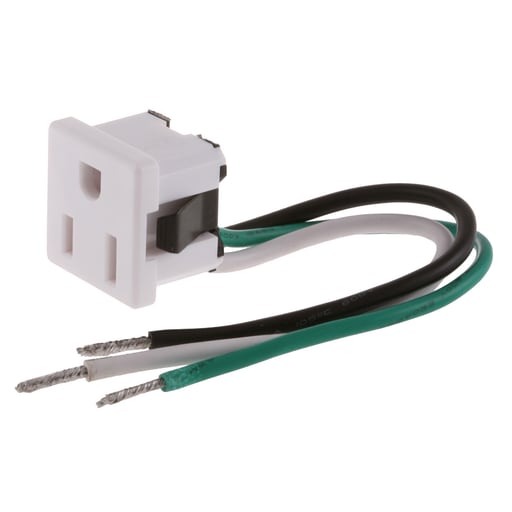 Hubbell Wiring Device - HCI RR374W RECEPT SINGLE 5-15 SNAP