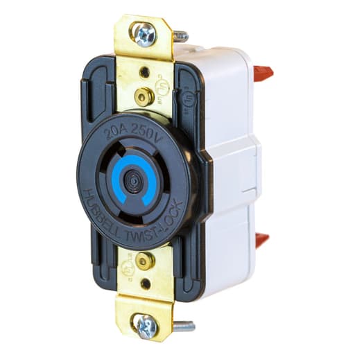 Hubbell Wiring Device - Hubbell HBL2320ST 20A, 250V Twist-Lock Receptacle w/ Spring