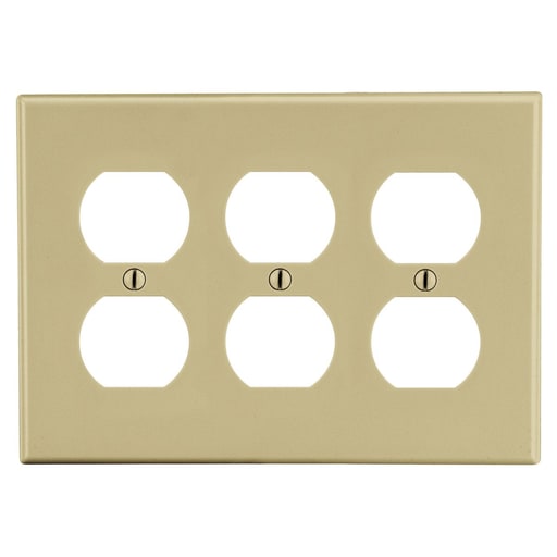 Hubbell Wiring Device - HWDK P83I WALLPLATE, 3-G, 3) DUP, I