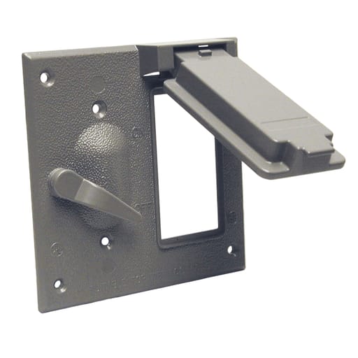 Raco Manufacturing - Bell 5167-0 2-Gang Weatherproof Cover, Toggle/GFCI, Gray