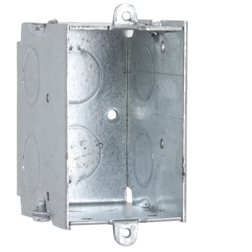 Raco Manufacturing - Raco 501 3" x 2" Switch Box, Gangable, 2-1/2" Deep, Eight 1/2" KO's
