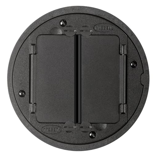 Hubbell Wiring Device - Hubbell S1TFCBL SystemOne Black Finish Universal Cover for Tile Assembly