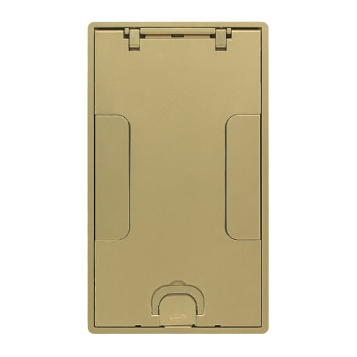 Hubbell Wiring Device - Hubbell 24GTCVRBRS CFB2G & CFB4G Rectangular Series, Flush Cover Assembly, Brass Powder Paint Finish