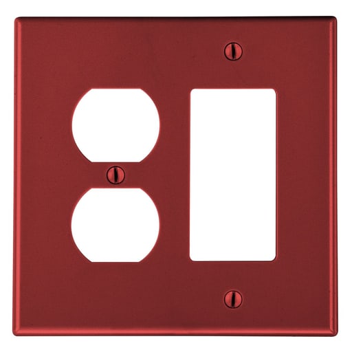 Hubbell Wiring Device - HWDK P826R WALLPLATE, 2-G, 1) DUP