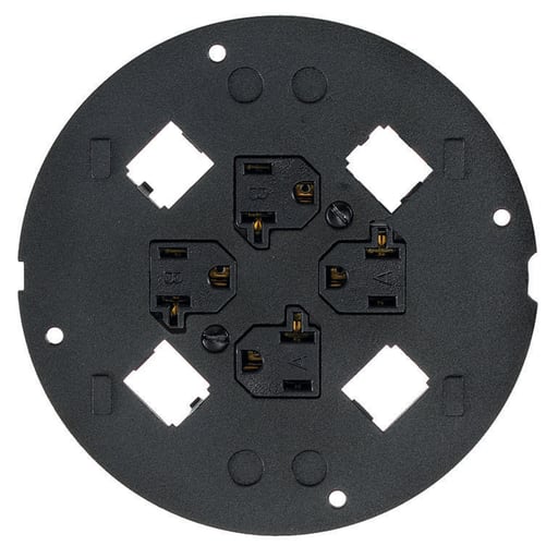 Hubbell Wiring Device - Hubbell S1SP4X4PA Floor Box Subplate