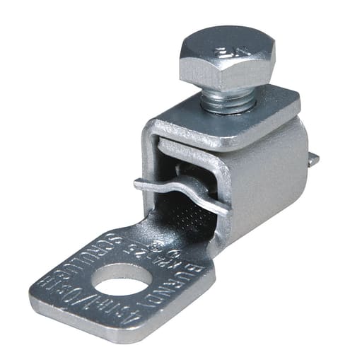 Burndy - Burndy KPA34 Copper Terminal, 1 Hole, 4/0 AWG (Str)-500 kcmil, 1/2" Stud, 1 Screw, Tin Plated