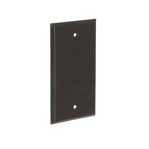 Raco Manufacturing - Bell 5173-2 1-Gang Weatherproof Cover, Vertical/Horizontal, Blank, Bronze