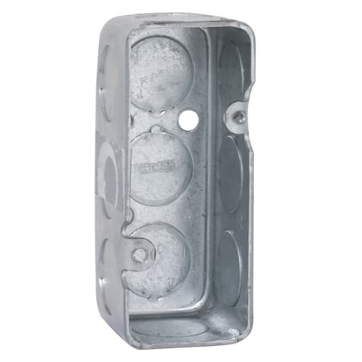 Raco Manufacturing - Raco 640 3-3/4" x 1-9/16" Industrial Handy Box, Drawn, 1-1/2" Deep, Eleven 1/2" KO's