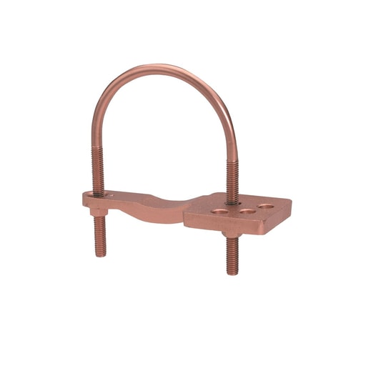 Burndy - Burndy GAR3905TC Water Pipe Ground Connector, 4"- 5" Rod, Large, smooth connector contact area between pipe and ground clamp