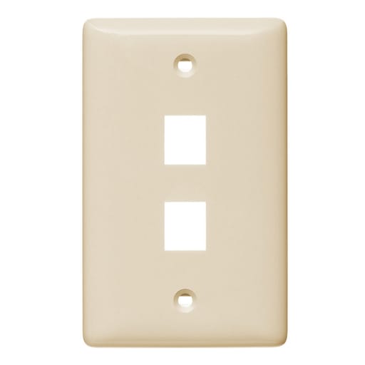 Hubbell Wiring Device - Hubbell NSP12LA PLATE, WALL, LABEL-LESS, 1-G, 2-PORT, LA