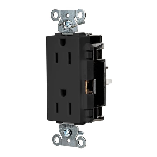 Hubbell Wiring Device - HWDK HBL2152STBK EDGE, DECO RCPT, I