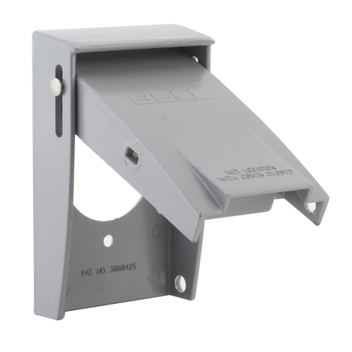 Raco Manufacturing - Bell 5029-0 RAYNTITE® 1-Gang Weatherproof Cover, 1.71" Dia. Hole (20A Receptacle)
