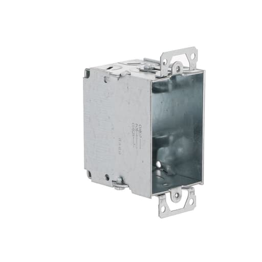 Raco Manufacturing - Raco 518 3" x 2" Switch Box, Gangable, 2-1/2" Deep One 1/2" KO & AC/MC/Flex Clamps, Plaster Ears