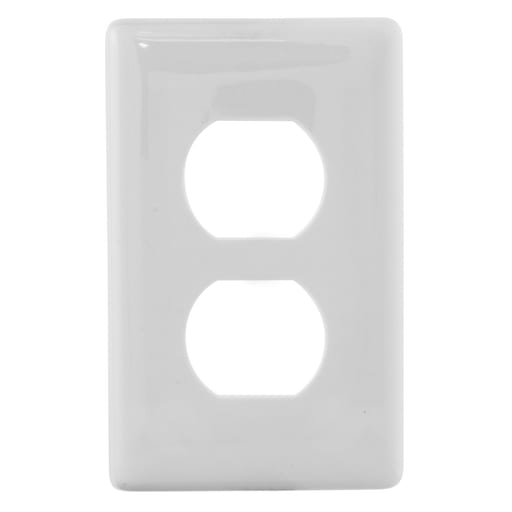 Hubbell Wiring Device - Hubbell NPS8W WALLPLATE, 1G DUPLEX, SNAP-ON, WHITE