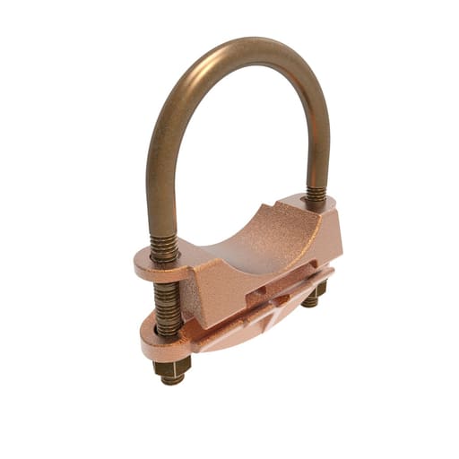Burndy - Burndy GAR1726 Mechanical Grounding Connector, Cable to Rod or Pipe, 4 AWG (Sol)-2/0 AWG (Str), 1-1/2" Pipe, 1-5/8"-1-7/8" Rod, Bright Dipped